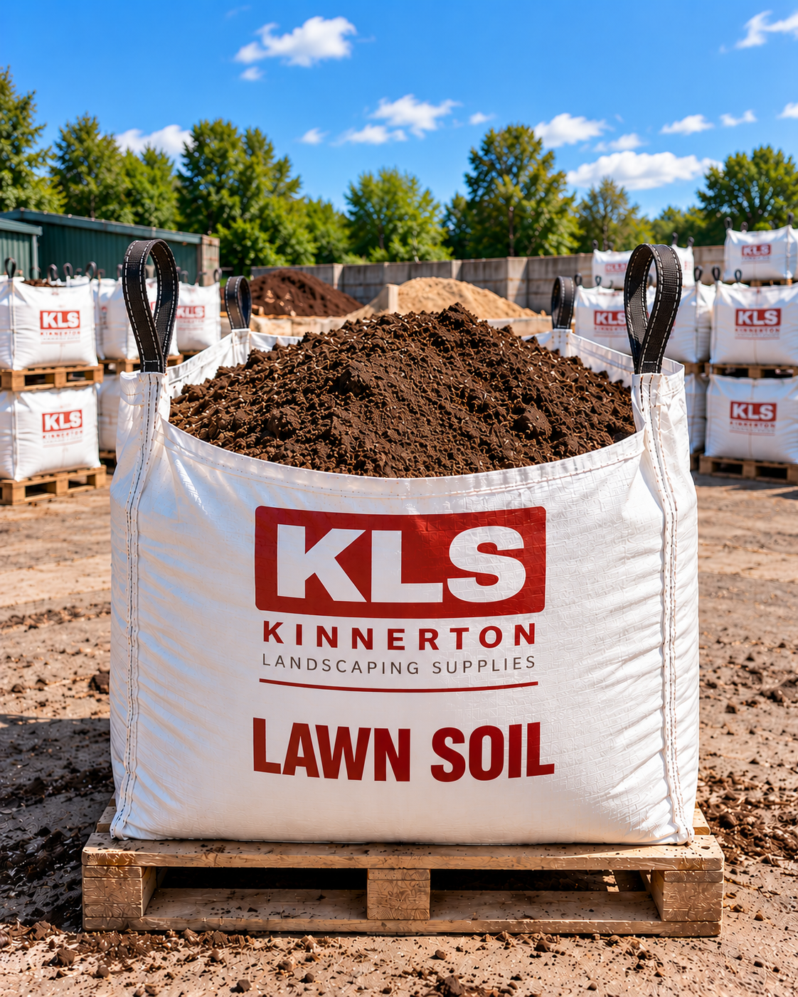 KLS Lawn Soil bulk bag at the landscaping supplies yard