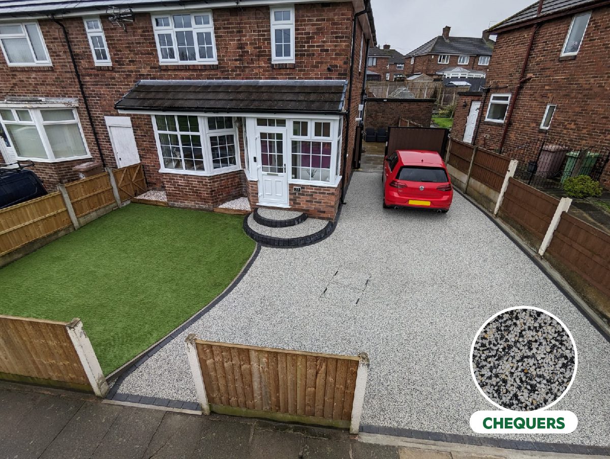 UVR Resin Bound Kit – Black Chequers, 1-5mm | 4sqm-36sqm