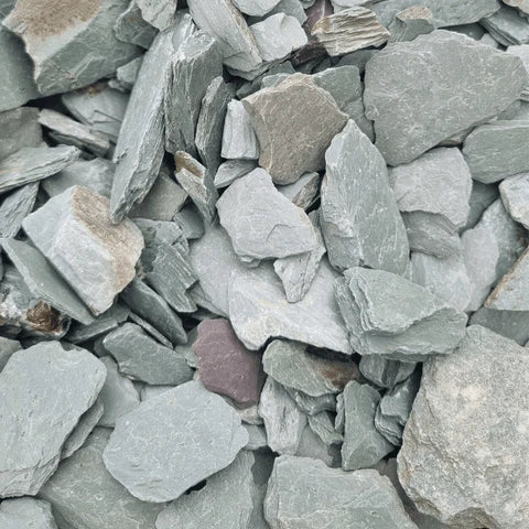 Welsh Green Crushed Slate Chippings 20mm Bulk Bag