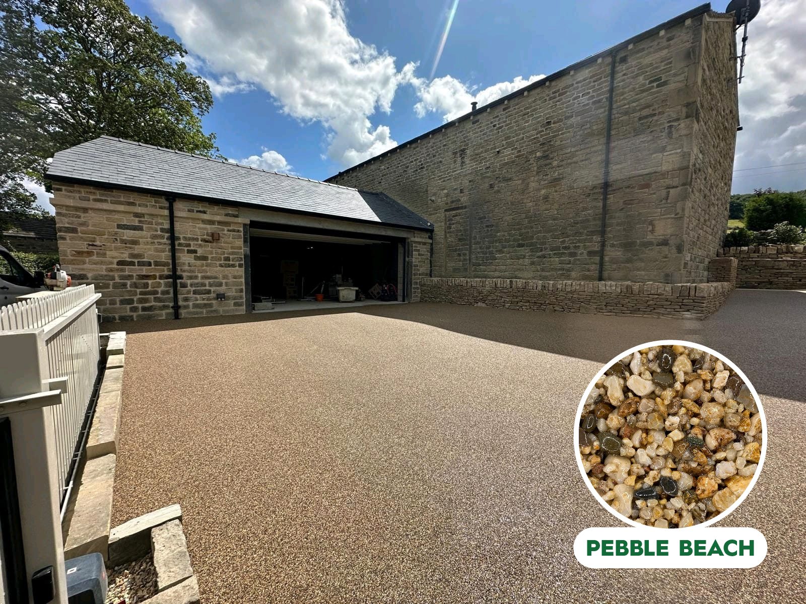 Non-UV Resin Bound Kit – Gold Pebble Beach, 1-5mm | 4sqm – 36sqm