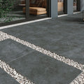 Amalfi Anthracite - Dark Grey Porcelain Paving Slabs (900 x 600 x 20 mm)