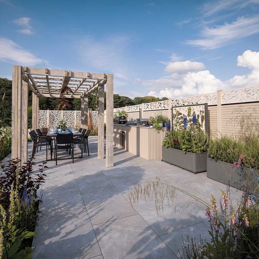 Amalfi Gris - Light Grey Porcelain Paving Slabs (900 x 600 x 20 mm)