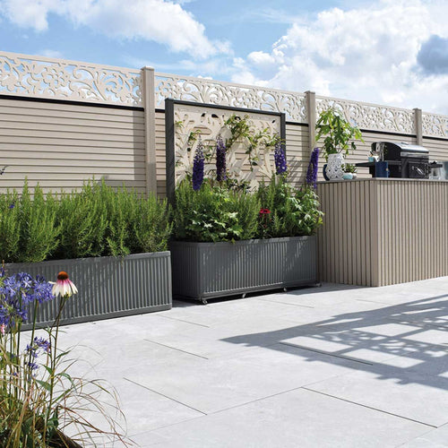 Amalfi Gris - Light Grey Porcelain Paving Slabs (900 x 600 x 20 mm)