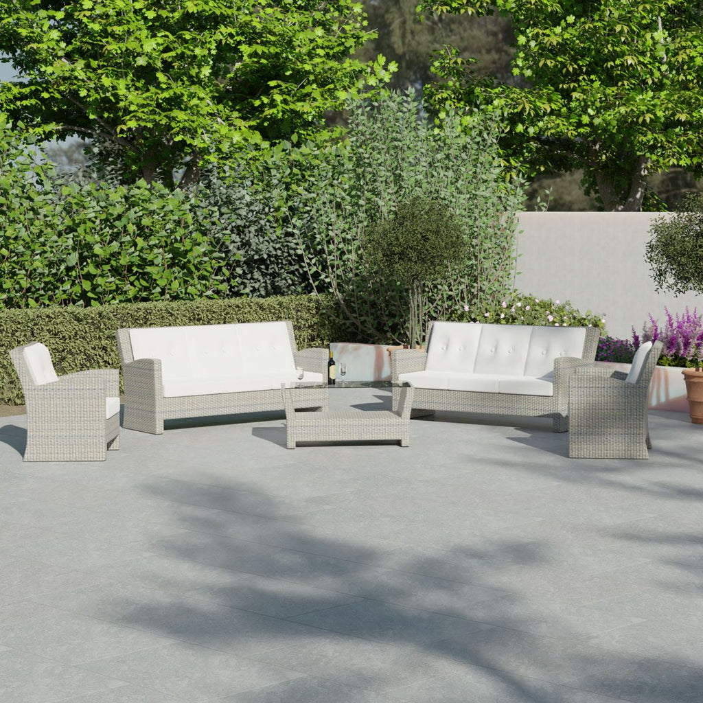 Bourton Steel - Grey Patio Porcelain Paving Slabs - 900 x 600 x 20 mm