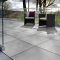 Calibra Silver Grey Porcelain Paving Slabs (595 x 595 x 20 mm)