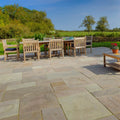 Country Buff (Calibrated) - Riven Indian Sandstone Patio Paving Slabs