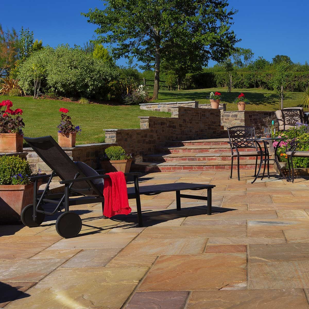 Cloister Flagstones - Tumbled Sandstone Paving - Tudor Antique - Stone Paving Slabs