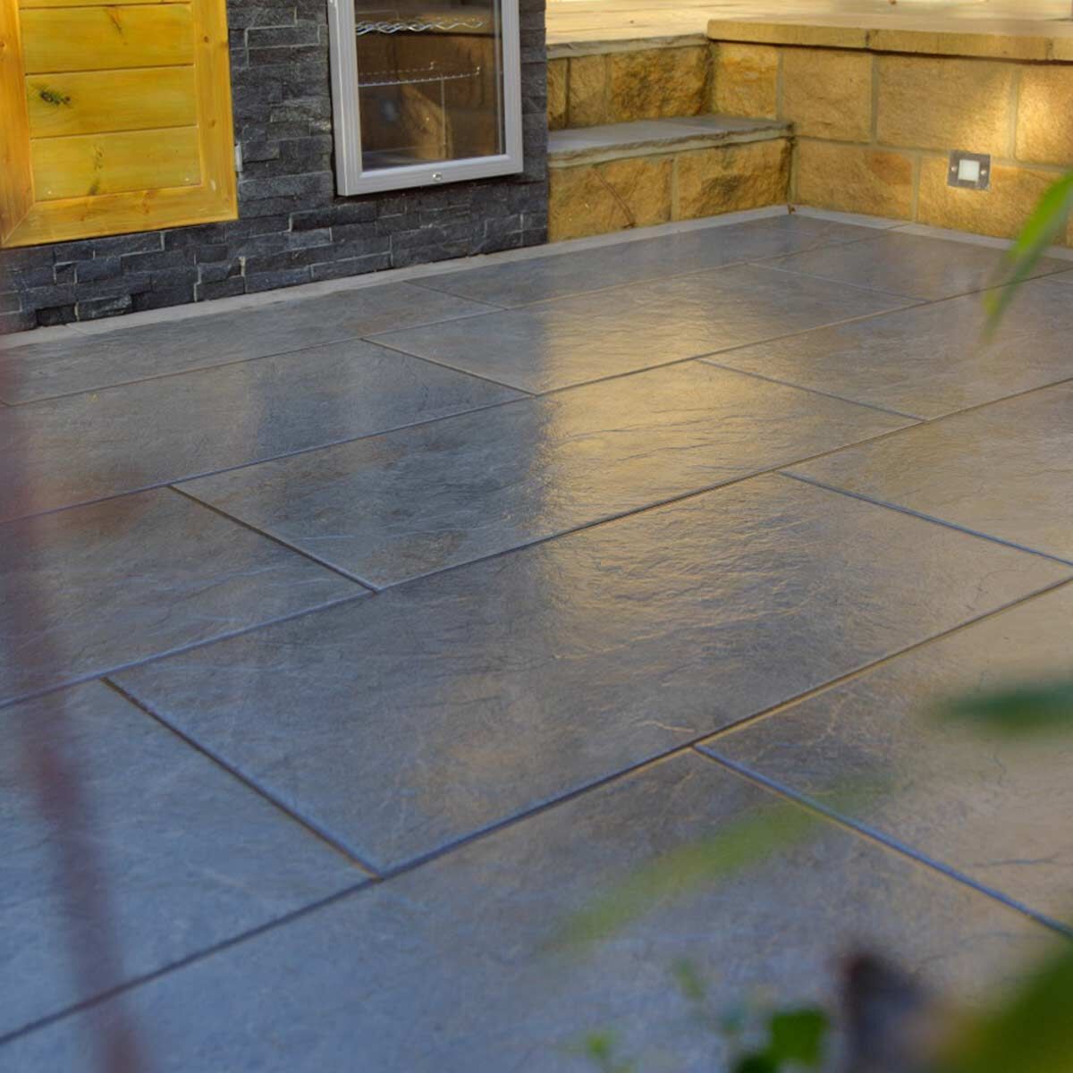 Dolomite Dark - Porcelain Paving Slabs (1000 x 500 mm)