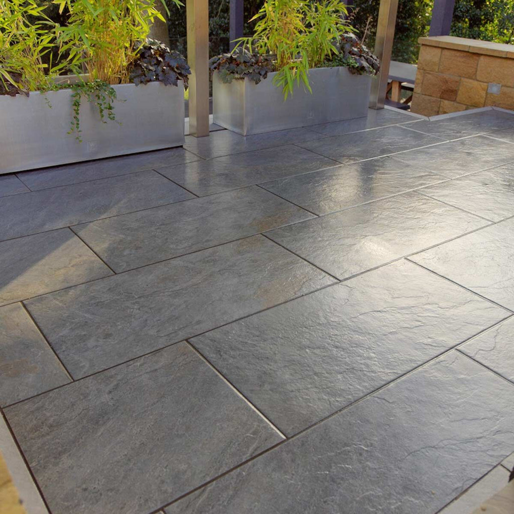 Dolomite Dark - Porcelain Paving Slabs (1000 x 500 mm)