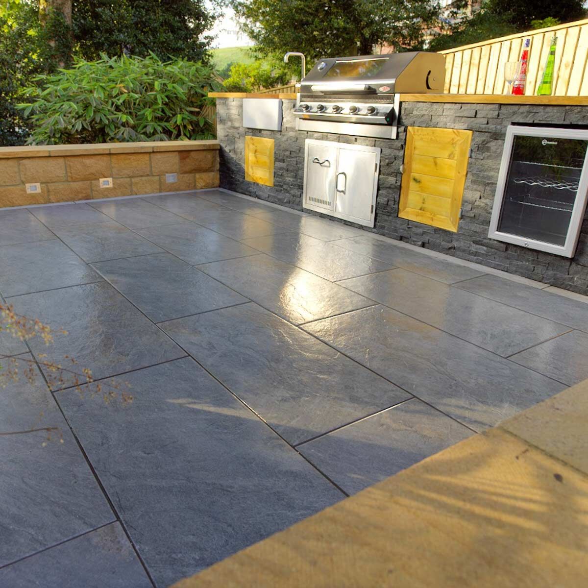 Dolomite Dark - Porcelain Paving Slabs (1000 x 500 mm)
