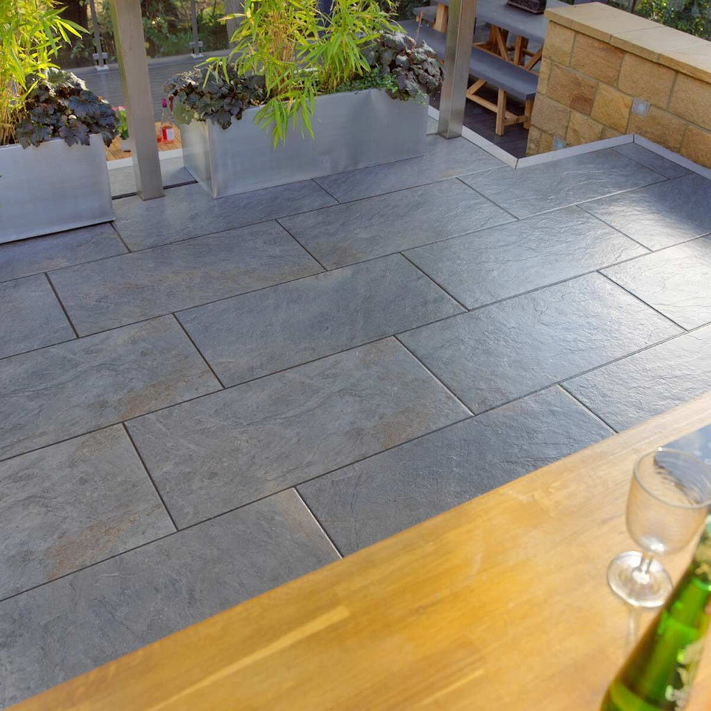 Dolomite Dark - Porcelain Paving Slabs (1000 x 500 mm)