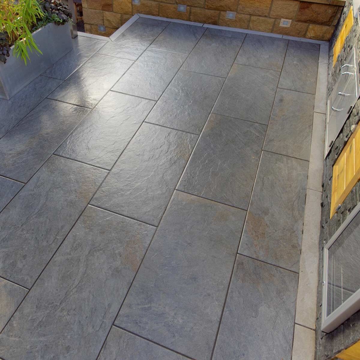 Dolomite Dark - Porcelain Paving Slabs (1000 x 500 mm)