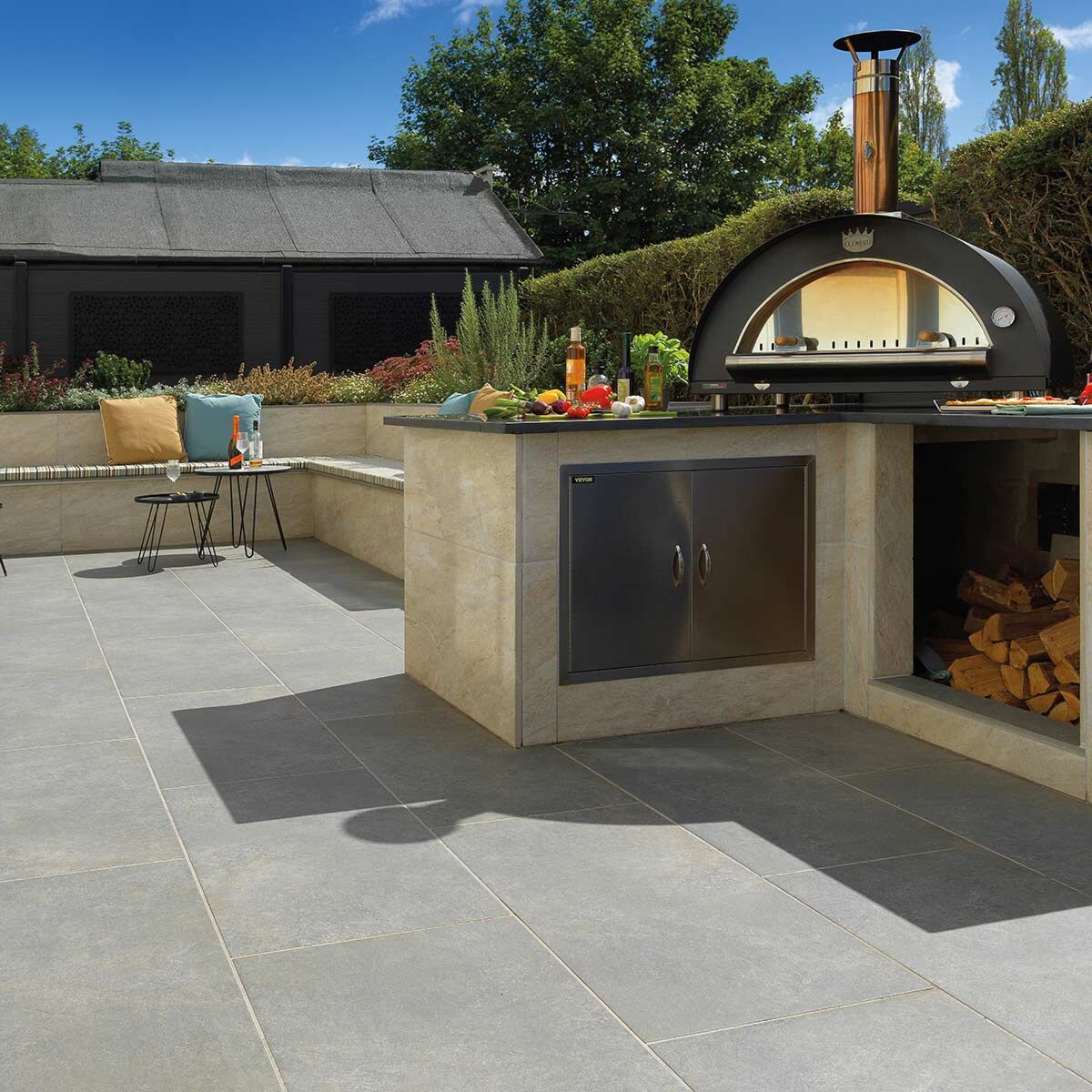 Dolomite Grey - Porcelain Paving Slabs (1000 x 500 mm)