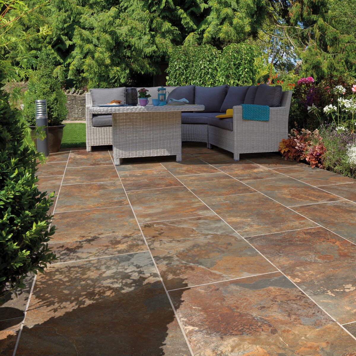 Dolomite Mars Rust - Porcelain Paving Slabs (1000 x 500 mm)