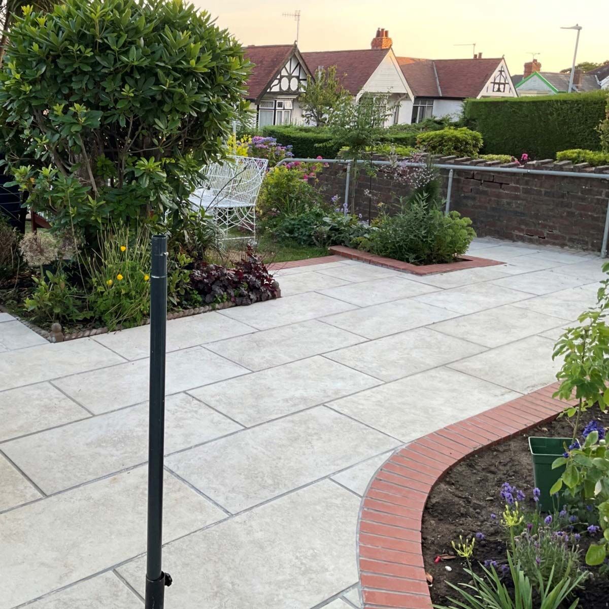 Dolomite Travertine - Porcelain Paving Slabs (1000 x 500 mm)