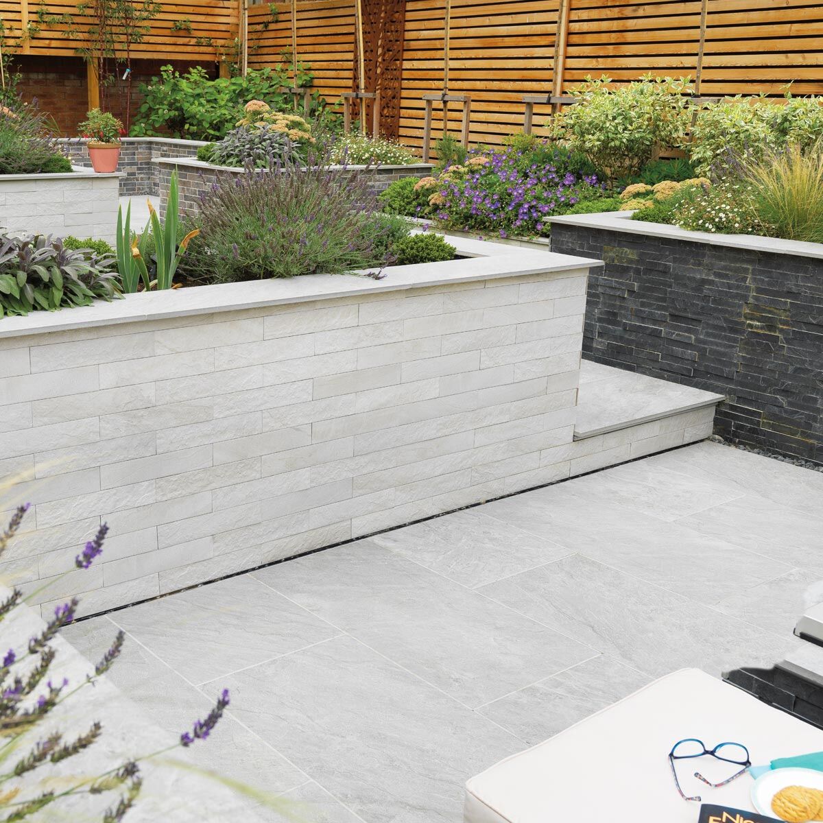 Dolomite White - Porcelain Paving Slabs (1000 x 500 mm)