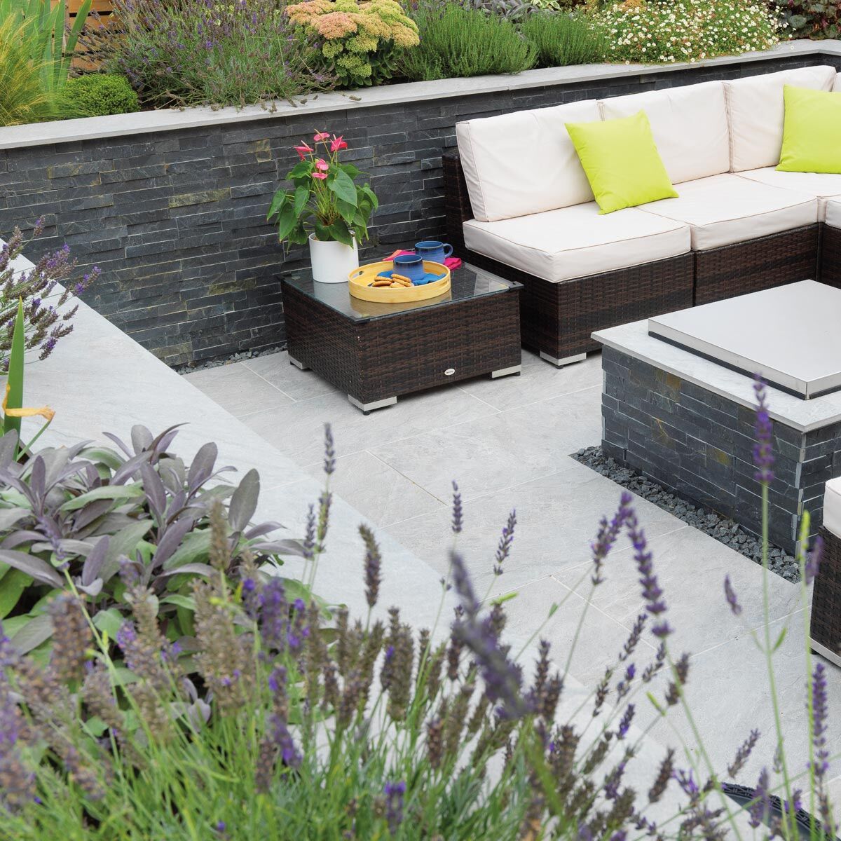 Dolomite White - Porcelain Paving Slabs (1000 x 500 mm)