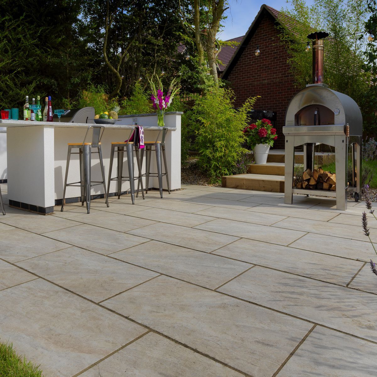 Dolomite Dust - Porcelain Paving Slabs (1000 x 500 mm)