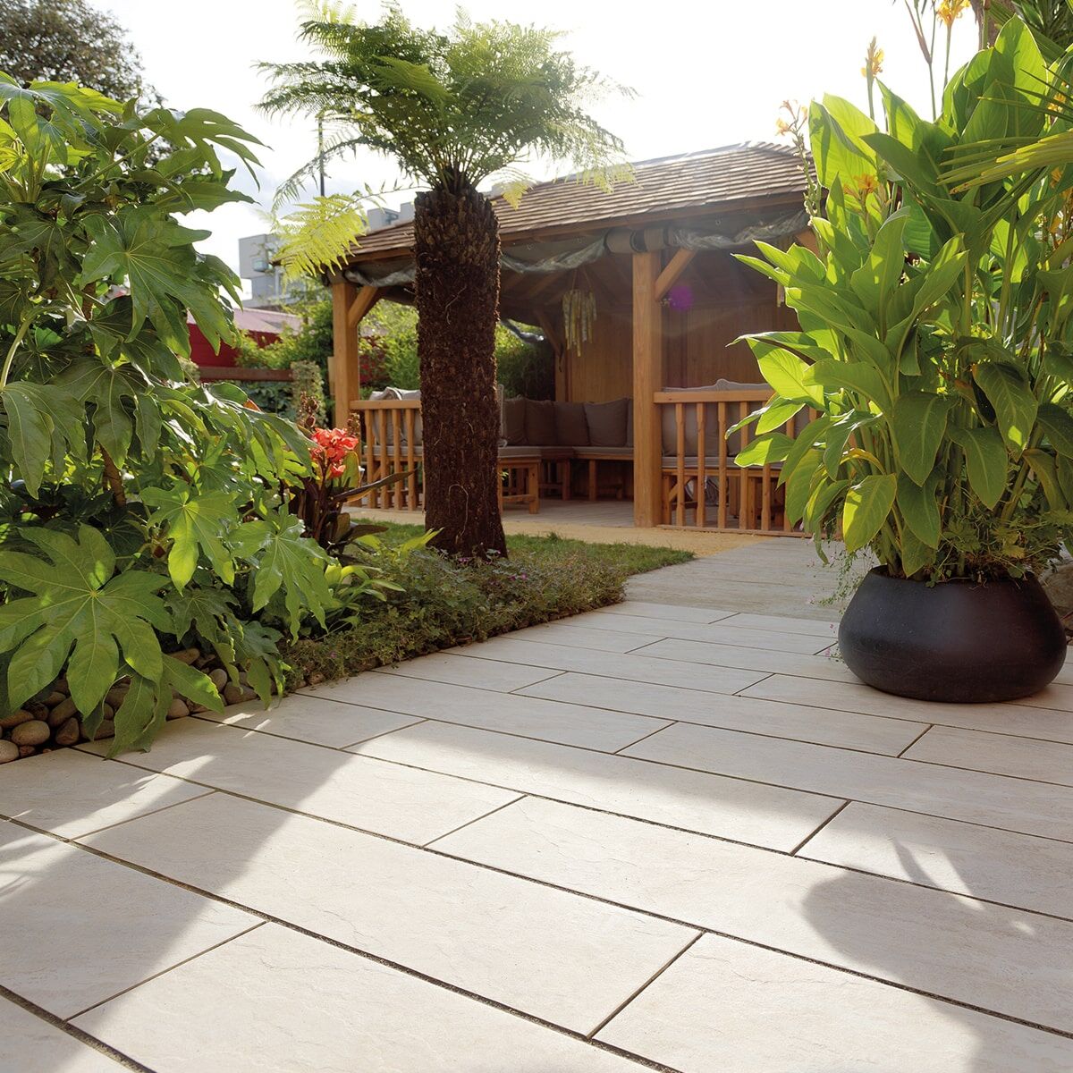 Dolomite Dust - Porcelain Paving Slabs (1000 x 500 mm)