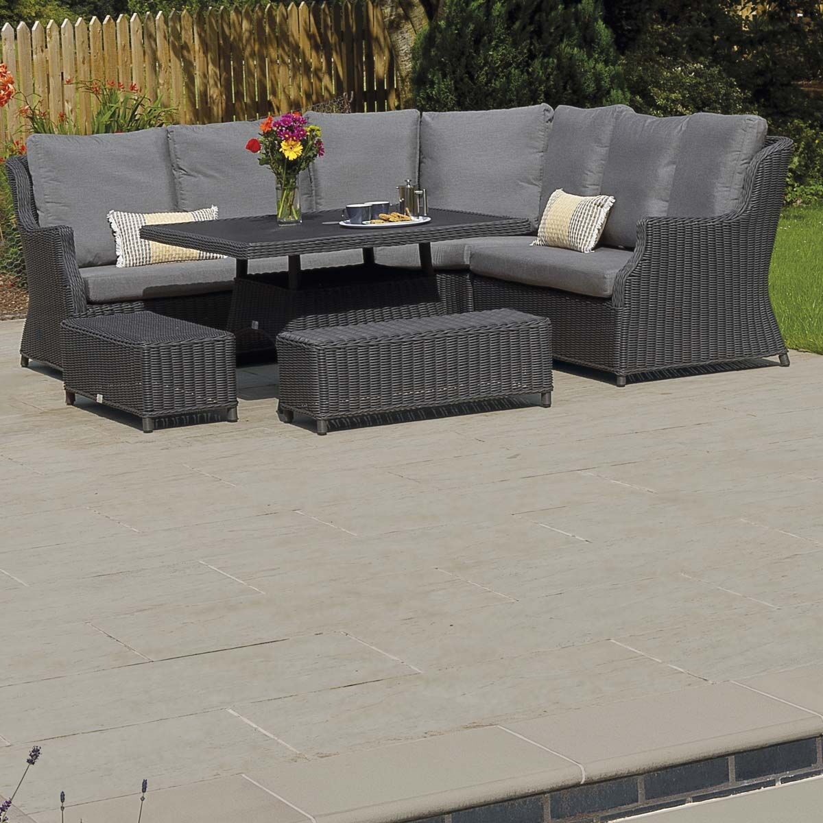 Evo White - Porcelain Paving Slabs 900 x 600 mm - Outdoor Patio Tiles