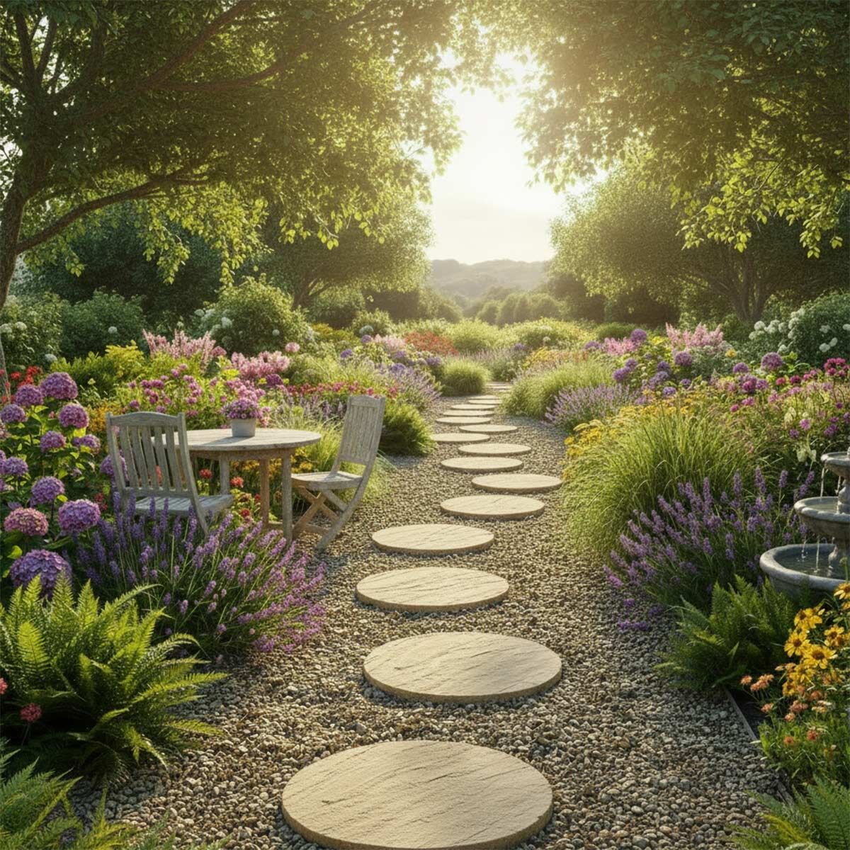 Golden Fossil Sandstone Circle Paver (600 mm Diameter) - Round Stone Base (5 Circle Pieces)