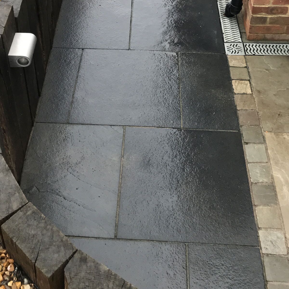 Kadapha Black Limestone (Sawn) 600 x 600 mm Patio Paving Slabs