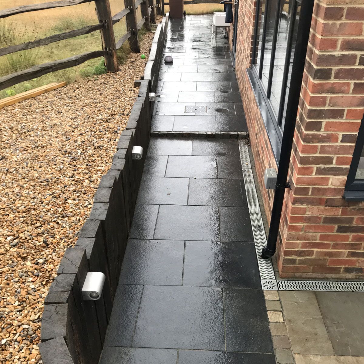 Kadapha Black Limestone (Sawn) 600 x 600 mm Patio Paving Slabs