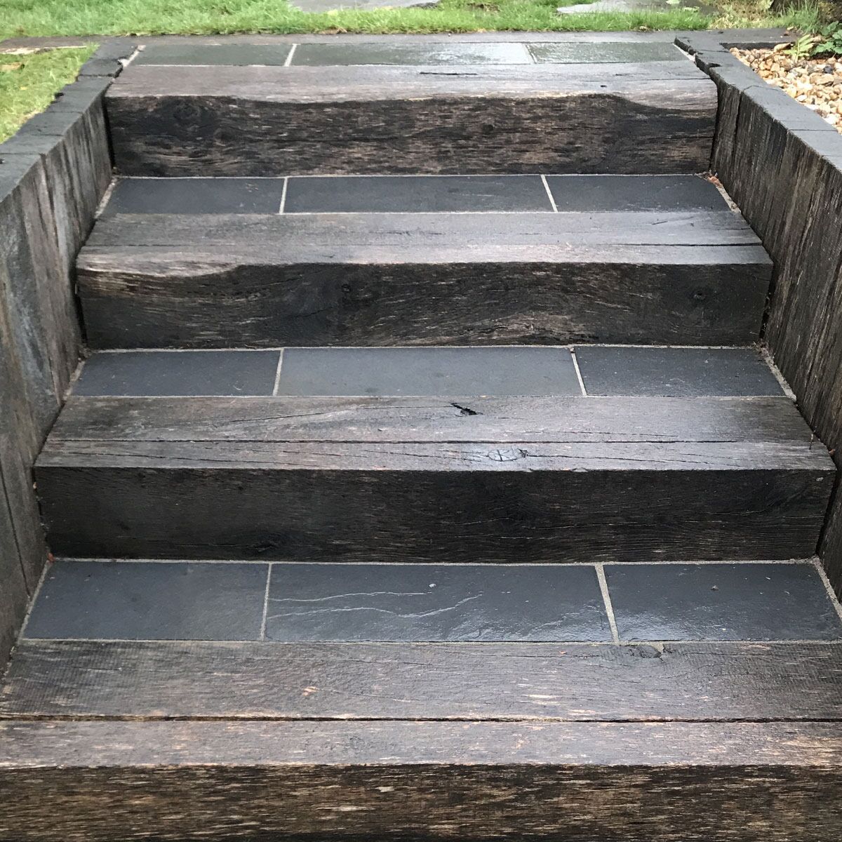 Kadapha Black Limestone (Sawn) 600 x 600 mm Patio Paving Slabs