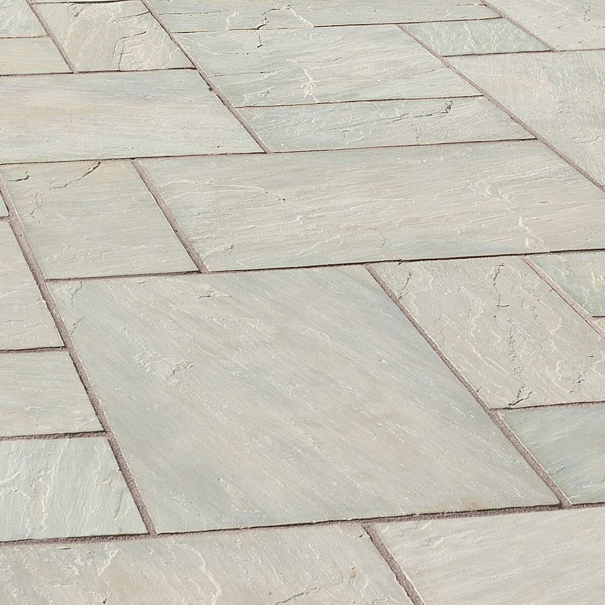 Kandla Light Grey (20 mm Calibrated) - Riven Indian Sandstone Patio Paving Slabs