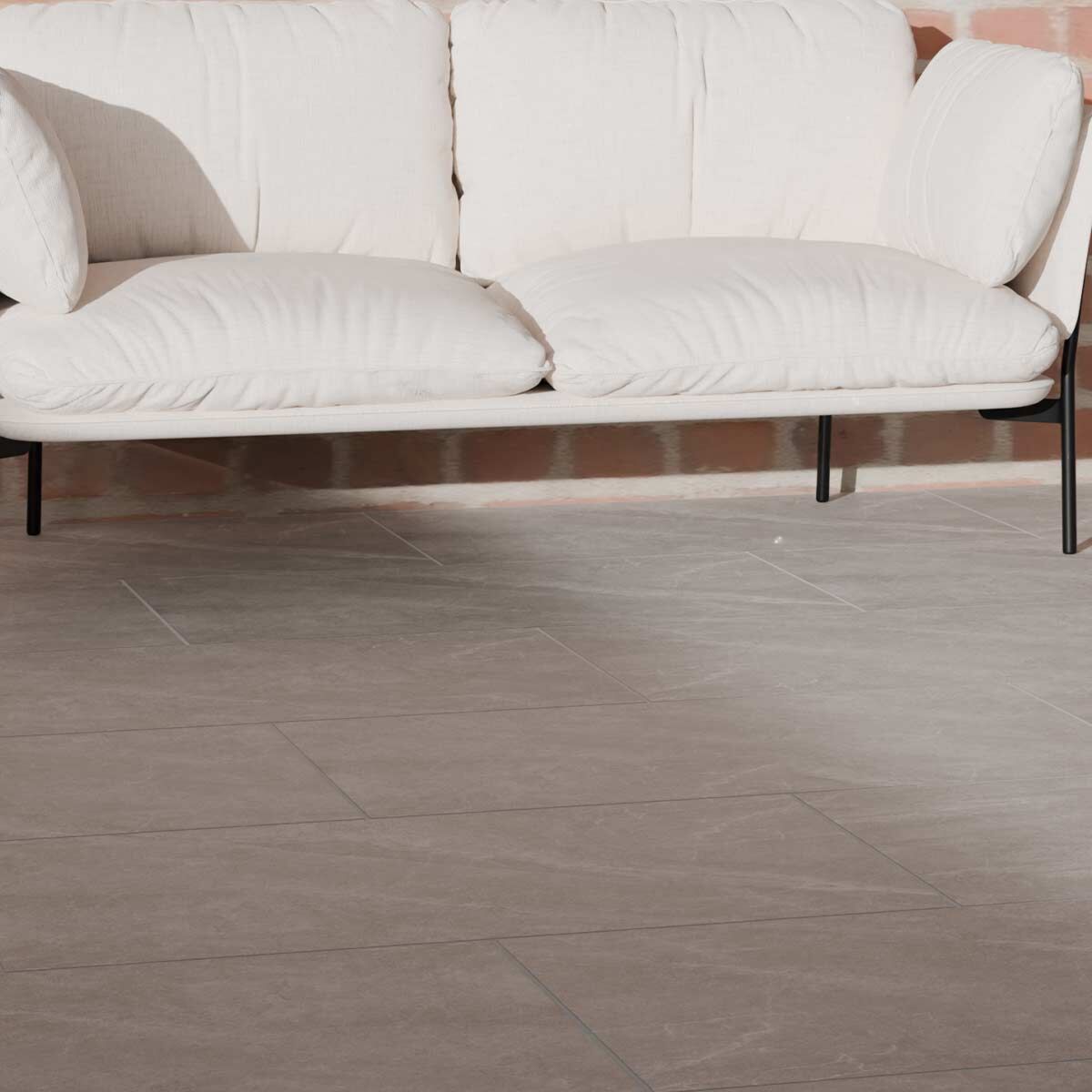 Malvern Nickel 900 x 600 x 20 mm Light Grey Stone-Effect Porcelain Paving Slabs