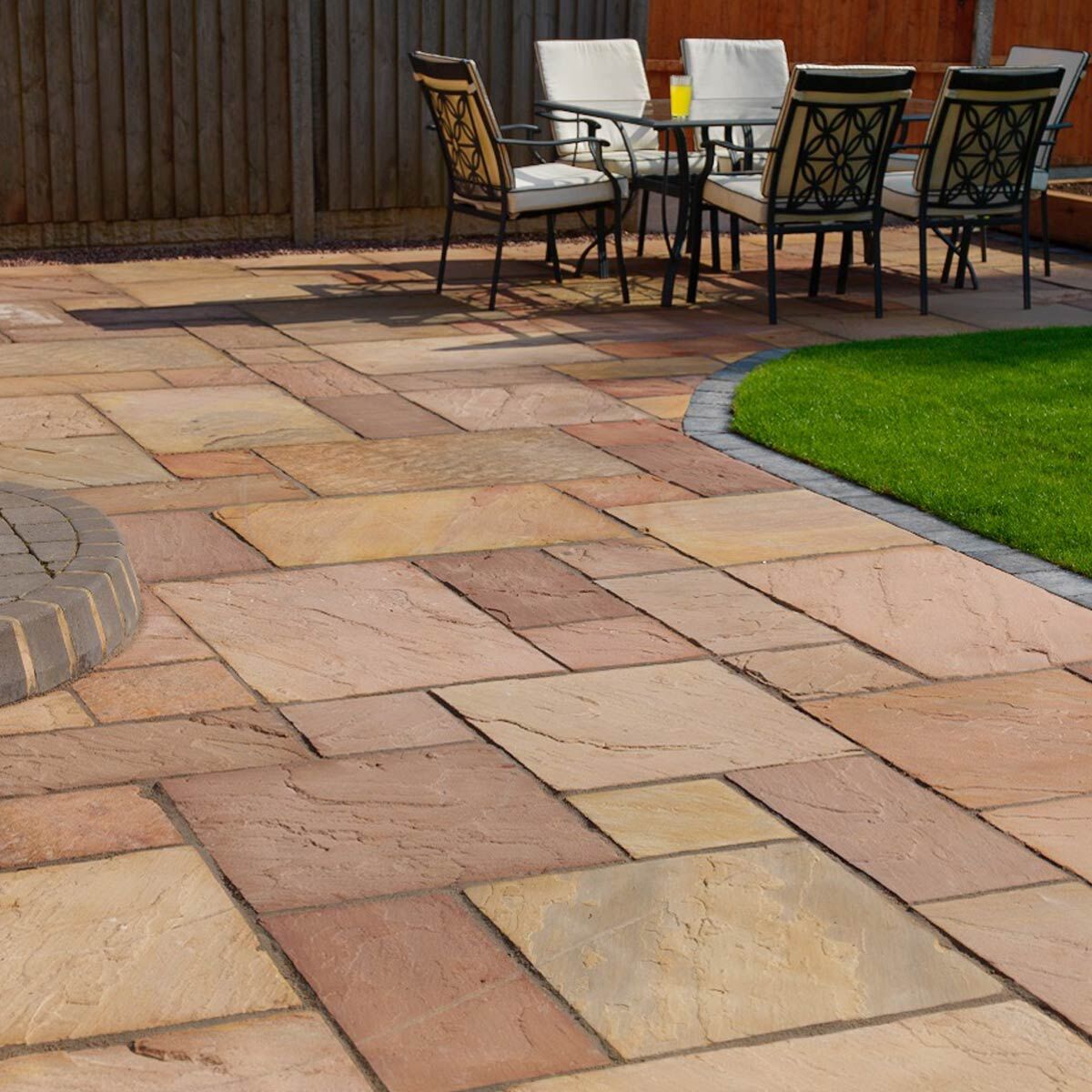 Modak - Riven Indian Sandstone Paving Slabs Classic Indian Sandstone