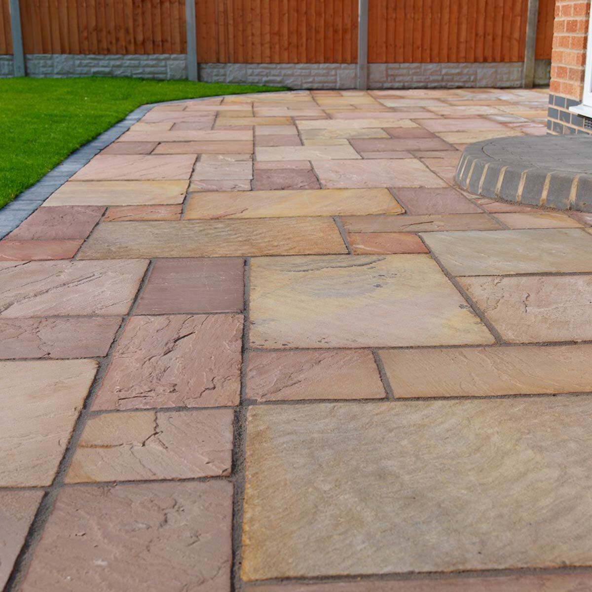 Modak - Riven Indian Sandstone Paving Slabs Classic Indian Sandstone