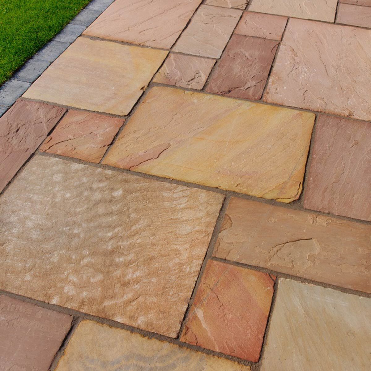 Modak - Riven Indian Sandstone Paving Slabs Classic Indian Sandstone