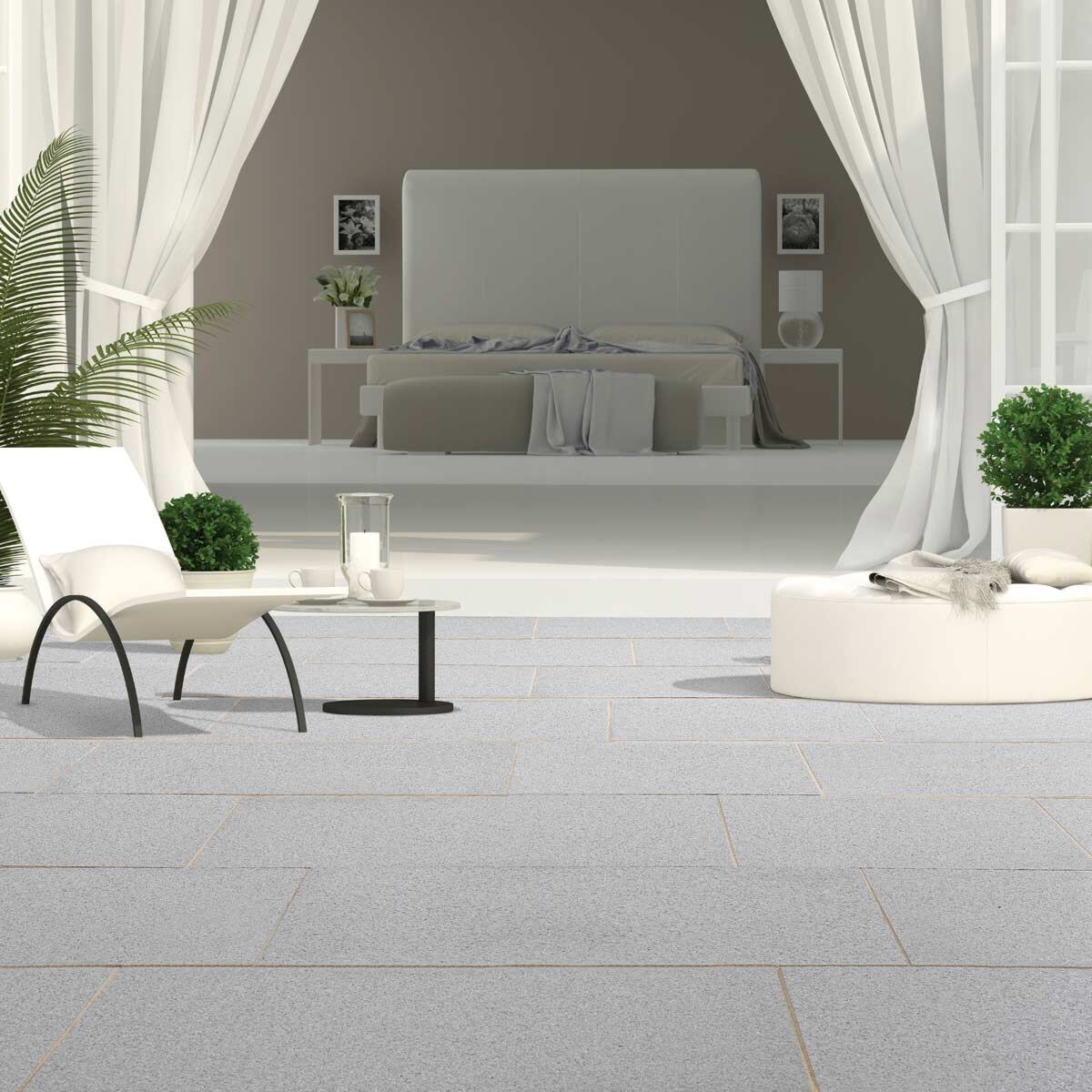 Granite Silver - Porcelain Paving Slabs (900 x 600 mm)