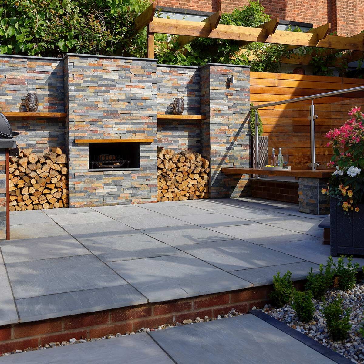 Rio Brazilian Black Slate - Sawn Paving Slabs