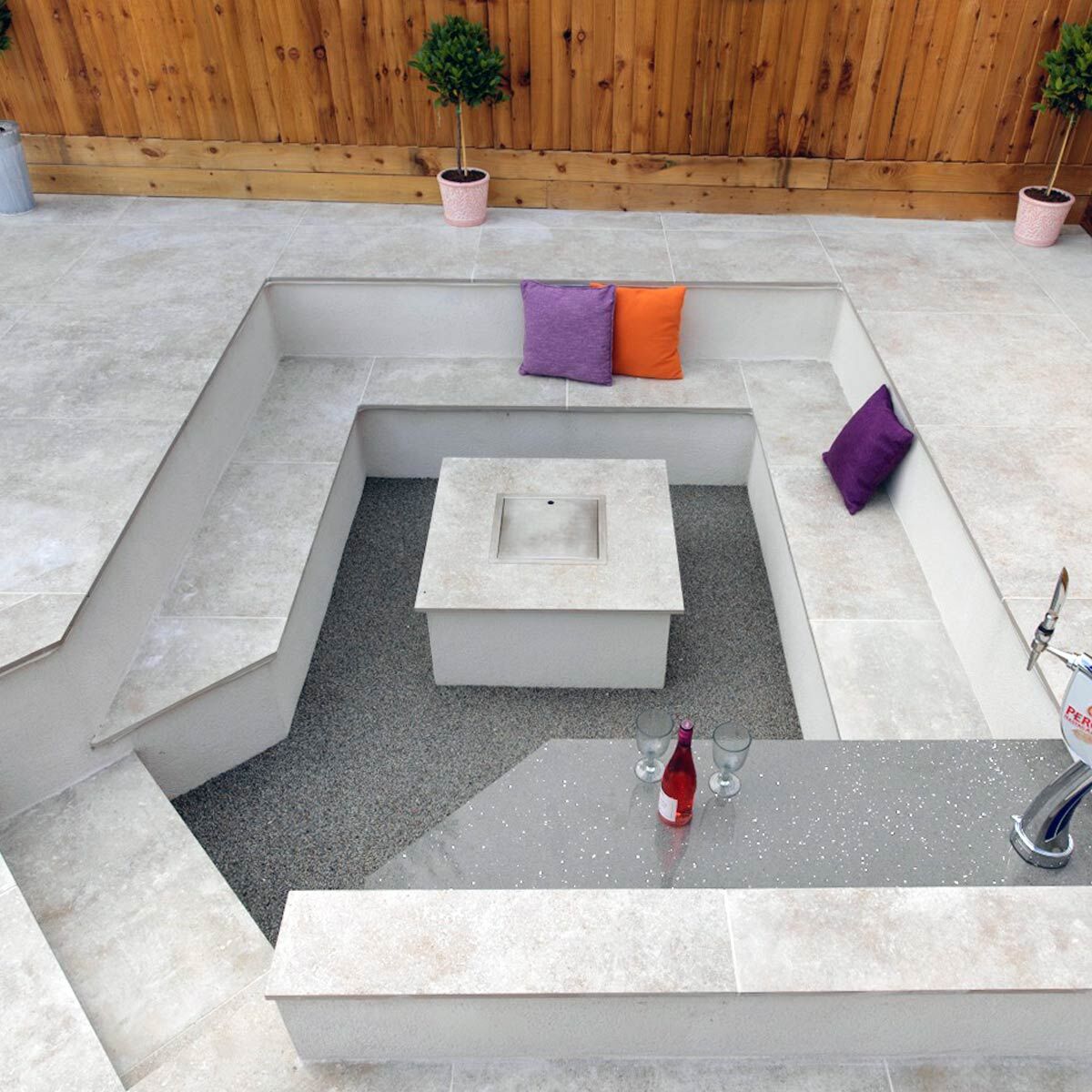 Tegel Bianco - Light Grey Porcelain Paving Slabs (900 x 900 mm)