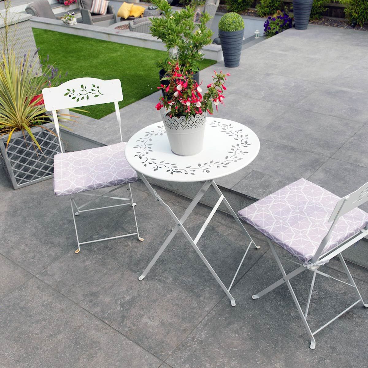 Tegel Moon - Mid Grey Porcelain Paving Slabs (900 x 900 mm)